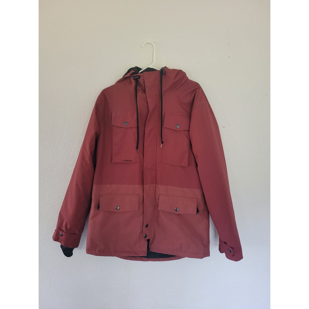 Airblaster‎ Freedom Snowboard Jacket Padded Hooded Pockets Red Women's Large #20